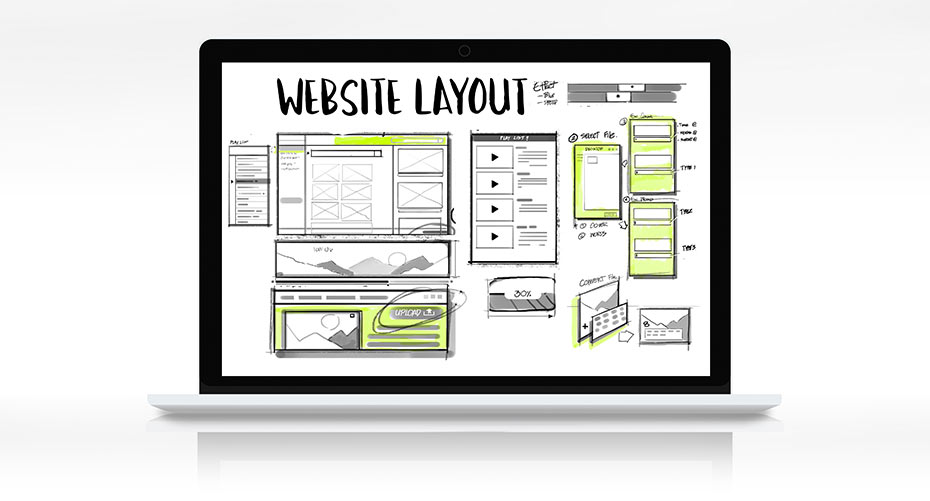 Egy website layout, vagyis terv számos modulból állhat